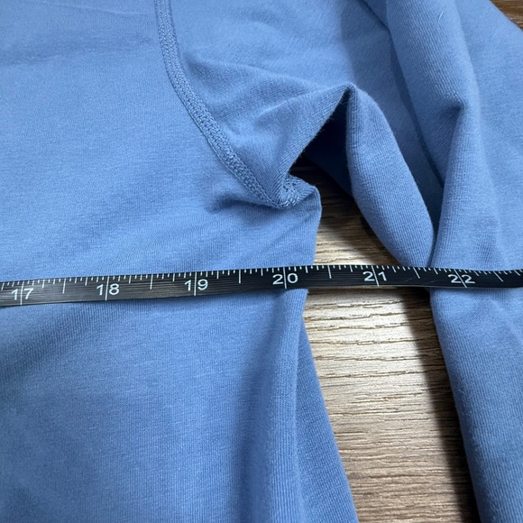 BYLT Henley Drop-Cut Long Sleeve, Blue, Fall, FAIR CONDITION, Size L - Picture 3 of 13